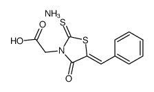 azanium,2-[(5E)-5-benzylidene-4-oxo-2-sulfanylidene-1,3-thiazolidin-3-yl]acetate Structure