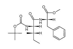 N-(tert-butoxycarbonyl)isoleucinylphenylalanine methyl ester Structure