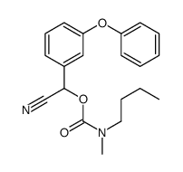 [cyano-(3-phenoxyphenyl)methyl] N-butyl-N-methylcarbamate结构式