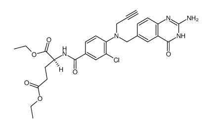 diethyl N-<3-chloro-4-prop-2-ynylamino>benzoyl>-L-glutamate结构式
