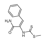 α-methylsulfanylthiocarbonylamino-cinnamic acid amide结构式