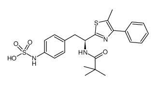 (S)-4-(2-(5-methyl-4-phenylthiazol-2-yl)-2-pivalamidoethyl)phenylsulfamic acid Structure