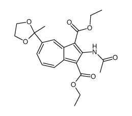 2-Acetamino-5-<1,1-aethylendioxyaethyl>-azulen-1,3-dicarbonsaeure-diaethylester Structure