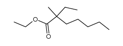 (+/-)-2-Methyl-2-ethyl-heptansaeure-ethylester结构式