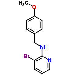 3-溴-N-(4-甲氧苄基)吡啶-2-胺结构式