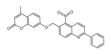 6-(4-methylcoumarin-7-yloxy)methyl-2-phenyl-5-nitroquinoline结构式