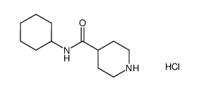 piperidine-4-carboxylic acid cyclohexylamide hydrochloride Structure