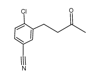 4-chloro-3-(3-oxobutyl)benzonitrile结构式