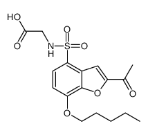 2-[(2-acetyl-7-pentoxy-1-benzofuran-4-yl)sulfonylamino]acetic acid Structure
