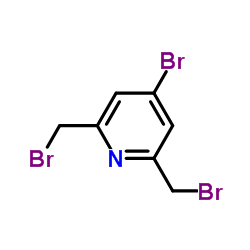 4-Bromo-2,6-bis(bromomethyl)pyridine structure