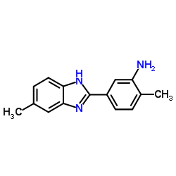 2-Methyl-5-(5-methyl-1H-benzimidazol-2-yl)aniline Structure