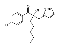 1-(4-chlorophenyl)-2-hydroxy-2-(1,2,4-triazol-1-ylmethyl)heptan-1-one Structure