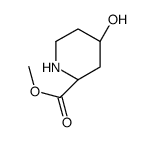 Methyl (2R,4R)-4-hydroxy-2-piperidinecarboxylate结构式