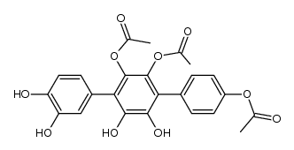 2',3',4''-triacetoxy-3,4,5',6'-tetrahydroxy-p-terphenyl结构式