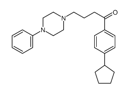 1-(4-cyclopentylphenyl)-4-(4-phenylpiperazin-1-yl)butan-1-one结构式