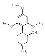3-PIPERIDINOL, 1-METHYL-4-(2,4,6-TRIMETHOXYPHENYL)-, CIS-(+)-结构式