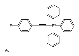 2-(4-fluorophenyl)ethynyl-triphenylphosphanium,gold结构式