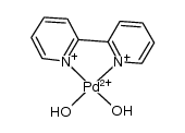 {(H2O)2Pd(II)(bpy)}(2+)结构式