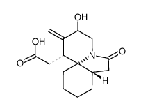 ((7aS,11aS)-3-Hydroxy-2-methylene-6-oxo-decahydro-pyrido[2,1-i]indol-1-yl)-acetic acid结构式