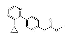 methyl [4-(3-cyclopropylpyrazin-2-yl)phenyl]acetate Structure
