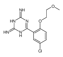 6-[5-chloro-2-(2-methoxyethoxy)phenyl]-1,3,5-triazine-2,4-diamine Structure