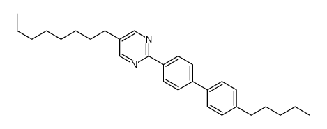 5-octyl-2-[4-(4-pentylphenyl)phenyl]pyrimidine Structure