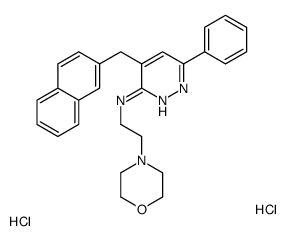 N-(2-morpholin-4-ylethyl)-4-(naphthalen-2-ylmethyl)-6-phenylpyridazin-3-amine,dihydrochloride Structure