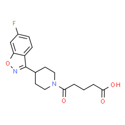 5-[4-(6-Fluoro-1,2-benzisoxazol-3-yl)piperidin-1-yl]-5-oxopentanoic acid结构式