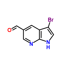 3-Bromo-7-azaindole-5-carbaldehyde结构式