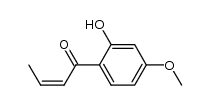cis-1-(2-hydroxy-4-methoxyphenyl)-2-buten-1-one Structure