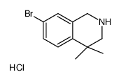 7-bromo-4,4-dimethyl-1,2,3,4-tetrahydroisoquinoline hydrochloride structure