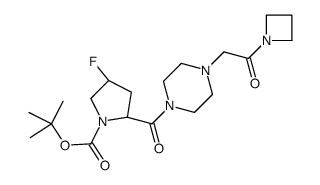 tert-butyl (2S,4S)-2-[4-[2-(azetidin-1-yl)-2-oxoethyl]piperazine-1-carbonyl]-4-fluoropyrrolidine-1-carboxylate结构式