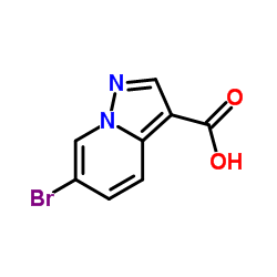 6-溴吡唑并[1,5-a]吡啶-3-羧酸结构式