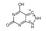 4,6-Dihydroxypyrazolo[3,4-d]pyrimidine-13C,15N2 structure