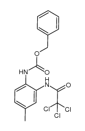 N-Cbz-2-(2',2',2'-trichloroacetylamino)-4-methylaniline结构式