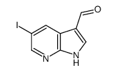 5-iodo-1H-pyrrolo[2,3-b]pyridine-3-carbaldehyde结构式
