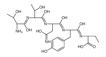 (2S)-2-[[(2S)-2-[[(2S)-4-amino-2-[[(2S,3R)-2-[[(2S,3R)-2-amino-3-hydroxybutanoyl]amino]-3-hydroxybutanoyl]amino]-4-oxobutanoyl]amino]-3-(4-hydroxyphenyl)propanoyl]amino]butanoic acid结构式