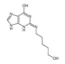 2-(5-hydroxypentylamino)-3,7-dihydropurin-6-one Structure