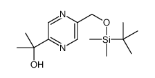 2-(5-((TERT-BUTYLDIMETHYLSILYLOXY)METHYL)PYRAZIN-2-YL)PROPAN-2-OL Structure