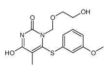 1-(2-hydroxyethoxymethyl)-6-(3-methoxyphenyl)sulfanyl-5-methylpyrimidine-2,4-dione Structure