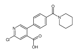 2-chloro-5-[4-(piperidine-1-carbonyl)phenyl]pyridine-4-carboxylic acid Structure