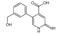 2-amino-5-[3-(hydroxymethyl)phenyl]pyridine-4-carboxylic acid Structure