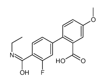 2-[4-(ethylcarbamoyl)-3-fluorophenyl]-5-methoxybenzoic acid结构式