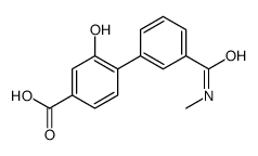 3-hydroxy-4-[3-(methylcarbamoyl)phenyl]benzoic acid结构式