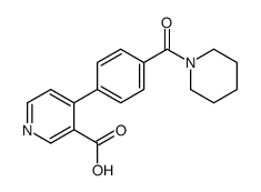 4-[4-(piperidine-1-carbonyl)phenyl]pyridine-3-carboxylic acid Structure