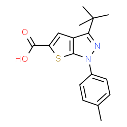3-(tert-Butyl)-1-(p-tolyl)-1H-thieno[2,3-c]pyrazole-5-carboxylic acid Structure