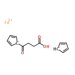 Ferrocene,(3-carboxy-1-oxopropyl)- structure