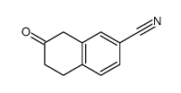 7-oxo-5,6,7,8-tetrahydronaphthalene-2-carbonitrile结构式
