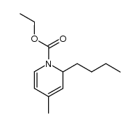 ethyl 2-butyl-4-methylpyridine-1(2H)-carboxylate结构式