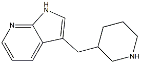 3-(piperidin-3-ylmethyl)-1H-pyrrolo[2,3-b]pyridine结构式